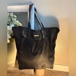 Vintage Versace Perfumes Black Tote Bag Magnetic closure